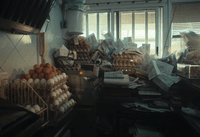 a kitchen filled with lots of different types of food