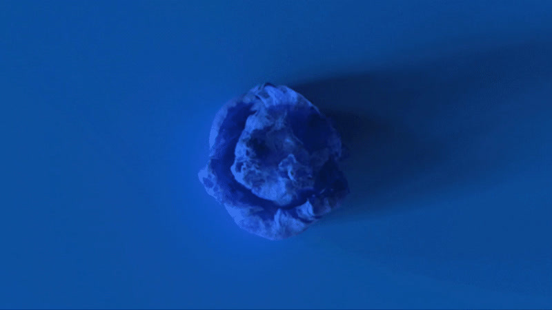 a blue object on a blue background