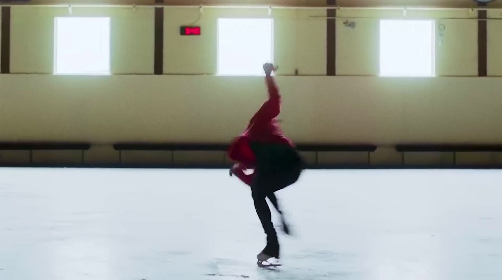 a person is doing a trick on a skateboard