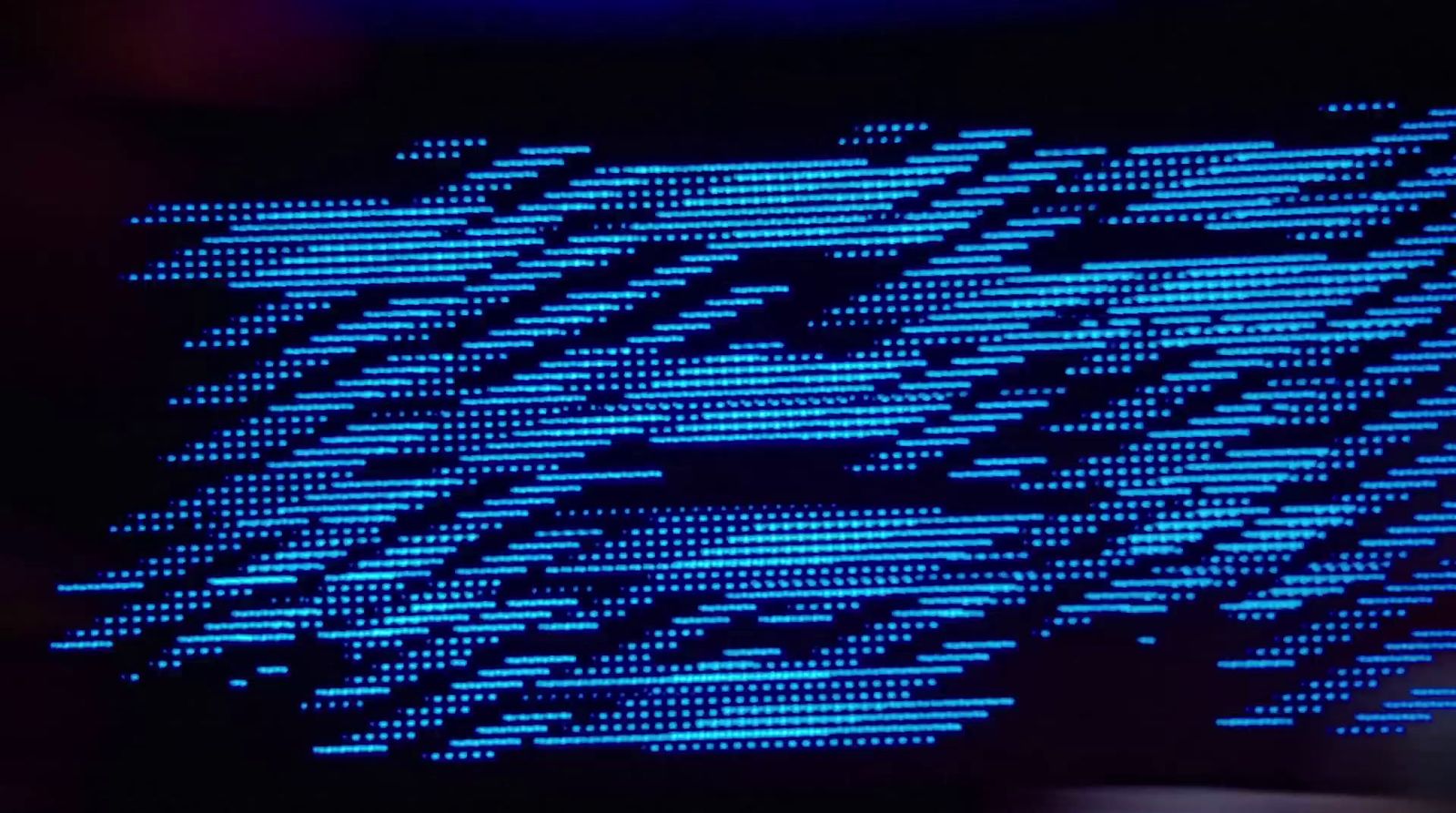 a computer screen with a blue pattern on it