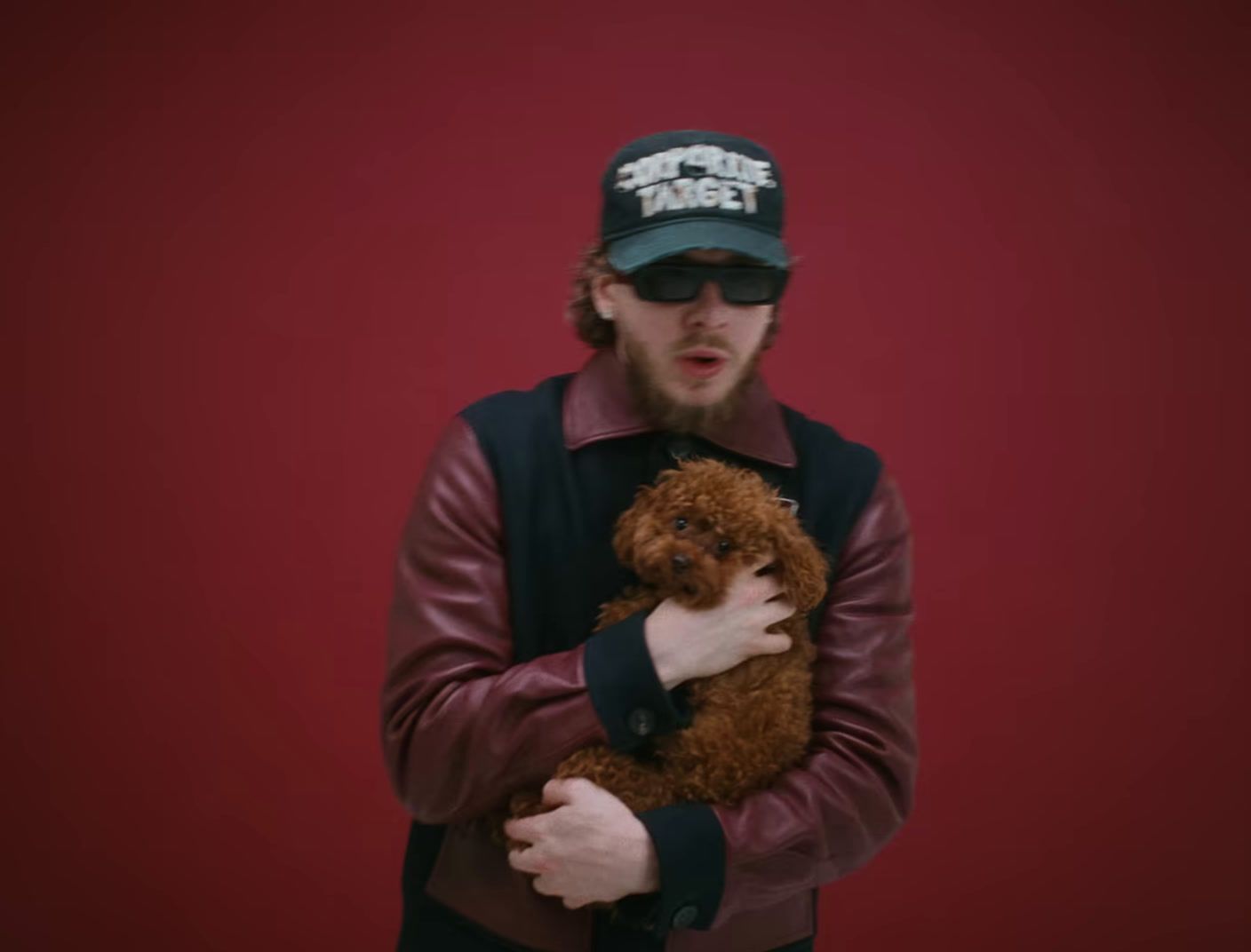 a man holding a dog in his arms