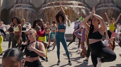 a group of women in a dance class