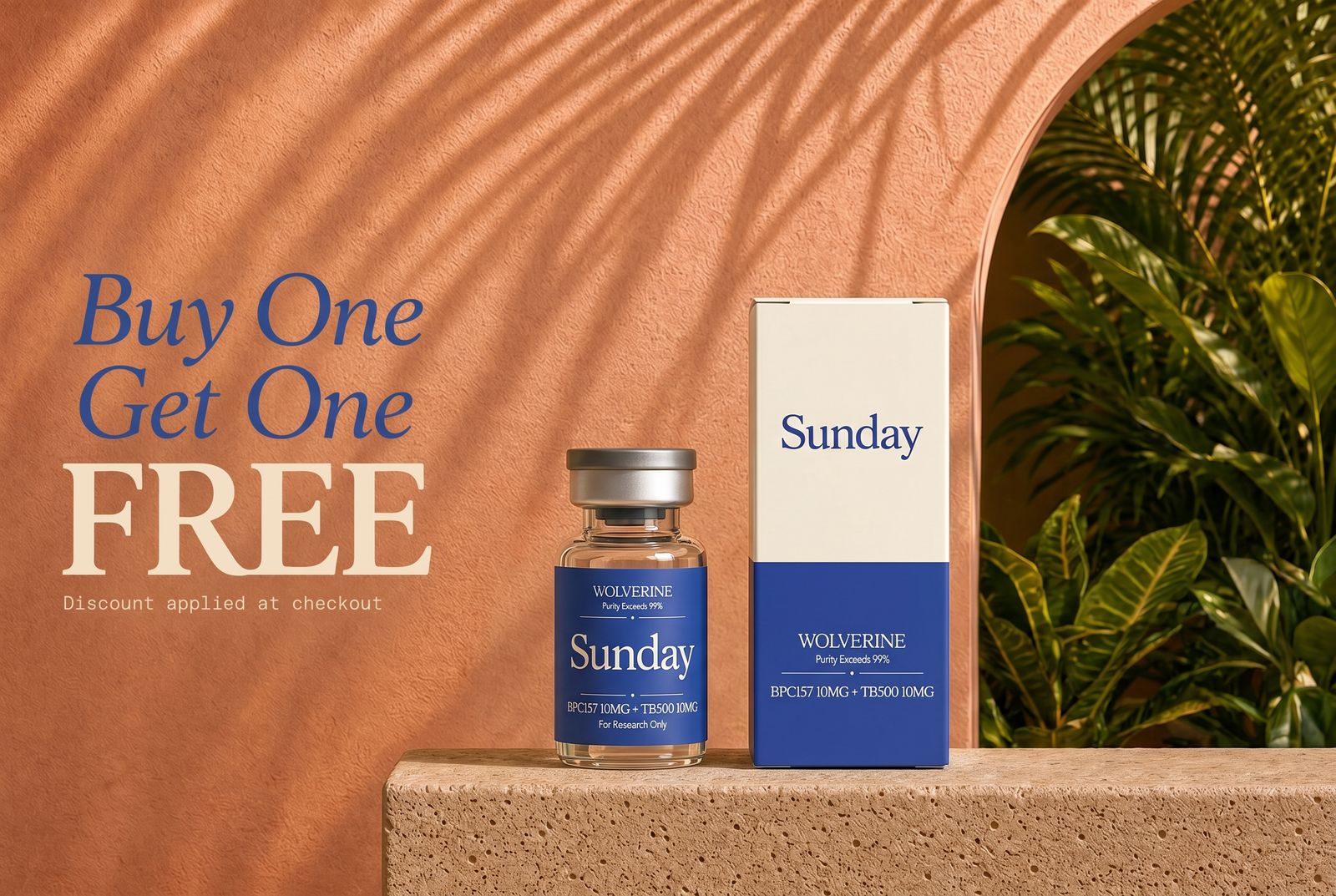 a bottle of sunday next to a box of sunscreen