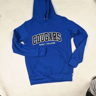 a blue sweatshirt with the words gougars on it
