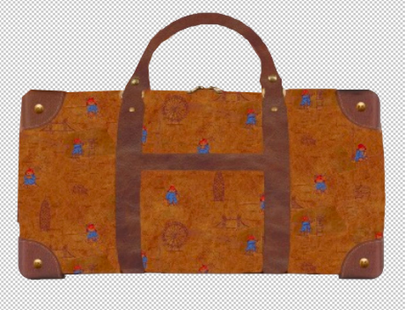 a brown bag with a pattern on it