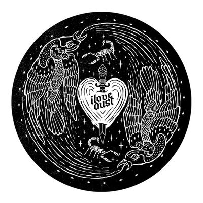 a black and white drawing of a heart surrounded by angels