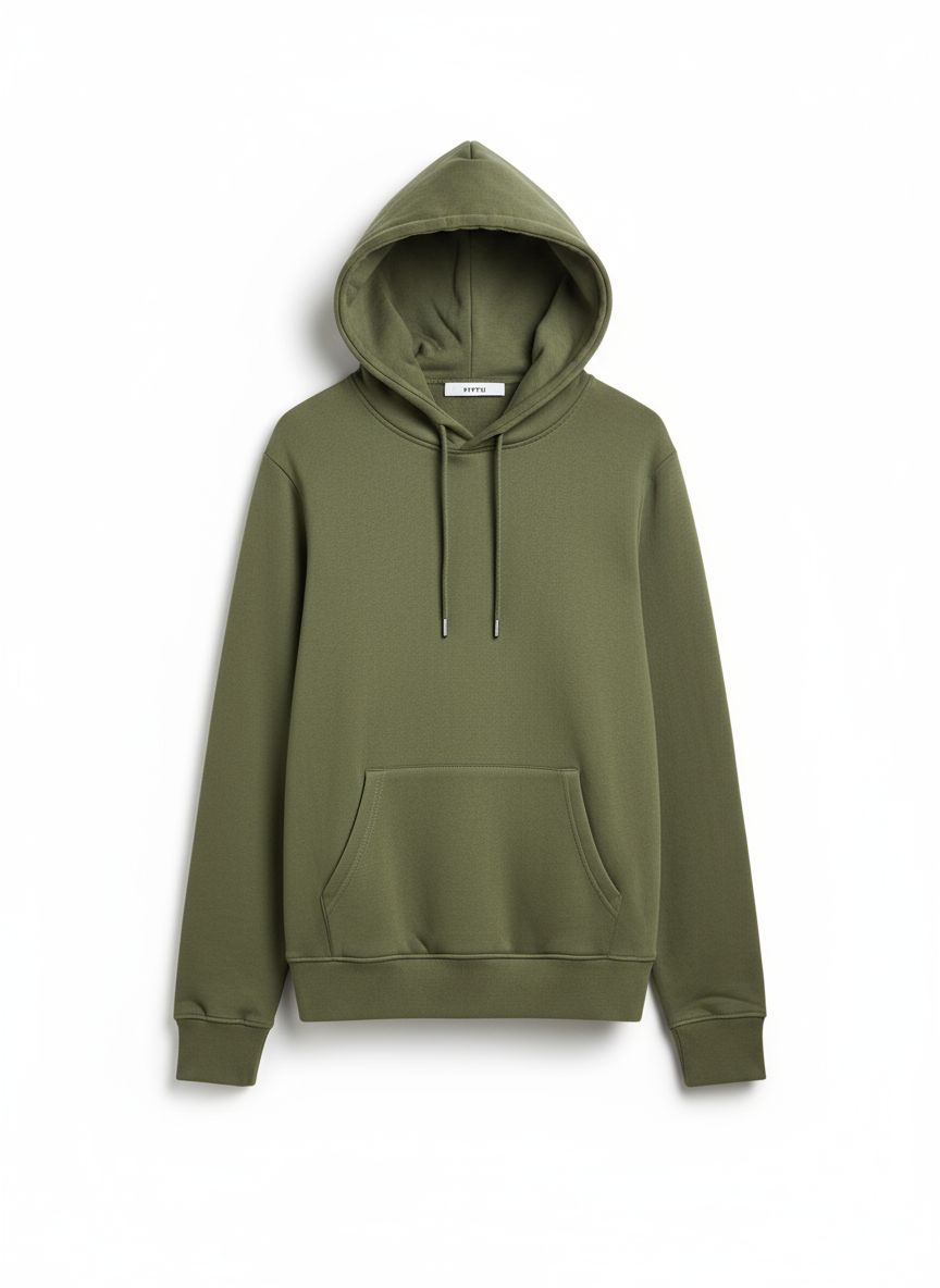 a green sweatshirt with a hoodie on it