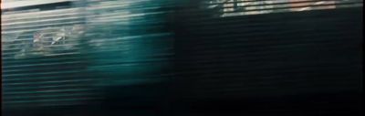 a blurry photo of a train passing by