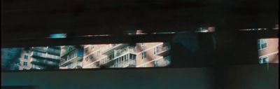 a blurry picture of a building with a clock tower
