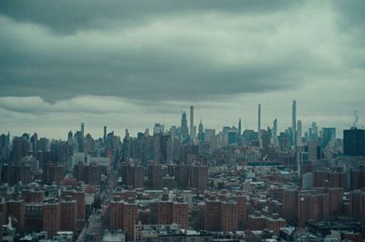 a view of a city from a tall building