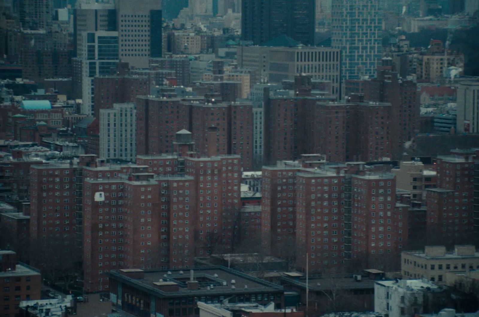 a view of a city from a tall building