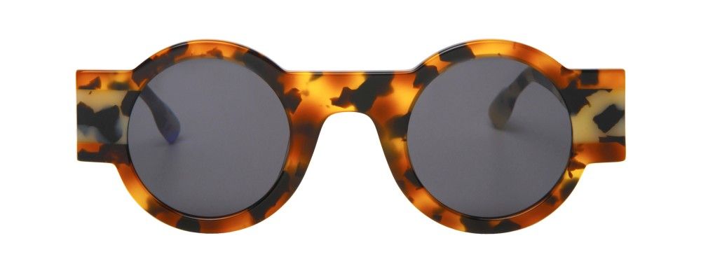 a pair of sunglasses with a tortoise shell pattern