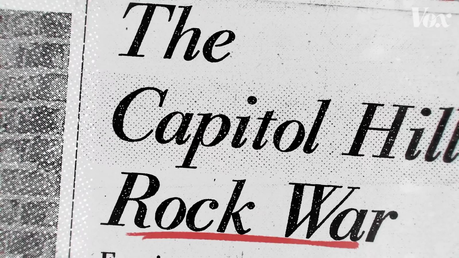 the capitol hill rock war sign is shown