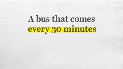 a bus that comes every 30 minutes