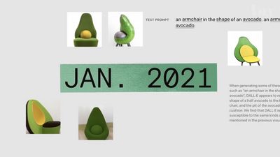 a green poster with pictures of avocados on it