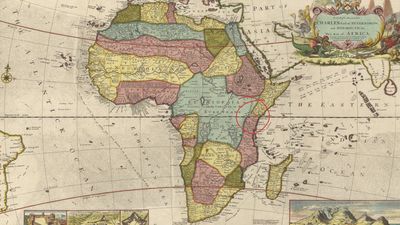 an old map of africa showing the countries