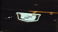 a close up of the emblem on a car