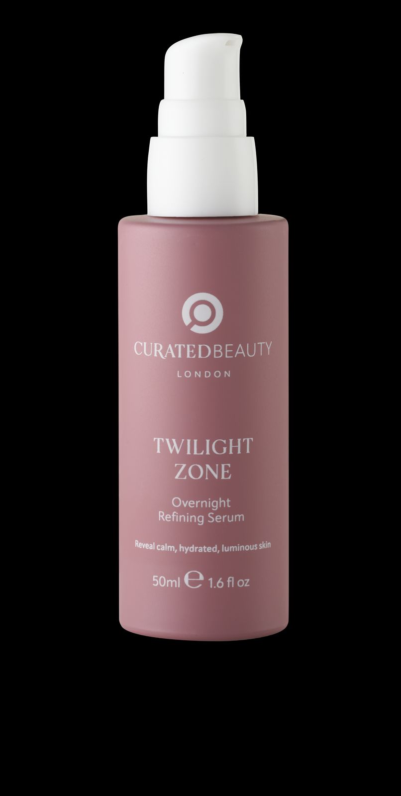 a bottle of twilight zone brightening lotion on a black background