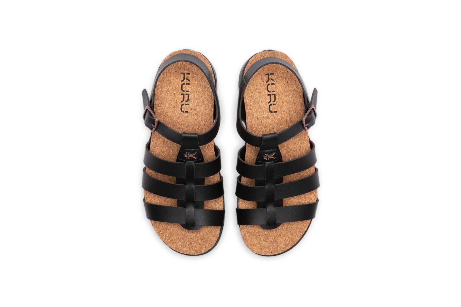 a pair of black sandals with straps
