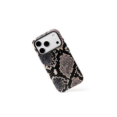 a cell phone case with a snake skin pattern