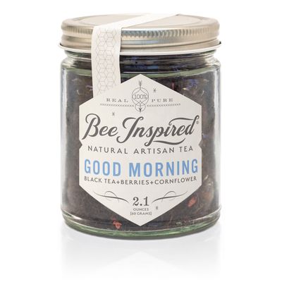 a jar of bee inspired good morning tea