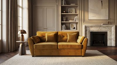 a living room filled with furniture and a fire place