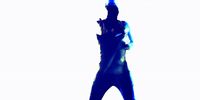 a silhouette of a man holding a cell phone