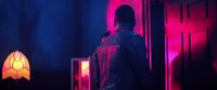 a person standing in front of a door