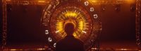 a man standing in front of a ferris wheel