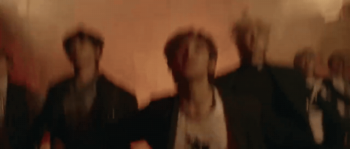a blurry photo of a group of people