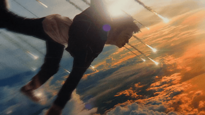 a man flying through the air while riding a skateboard