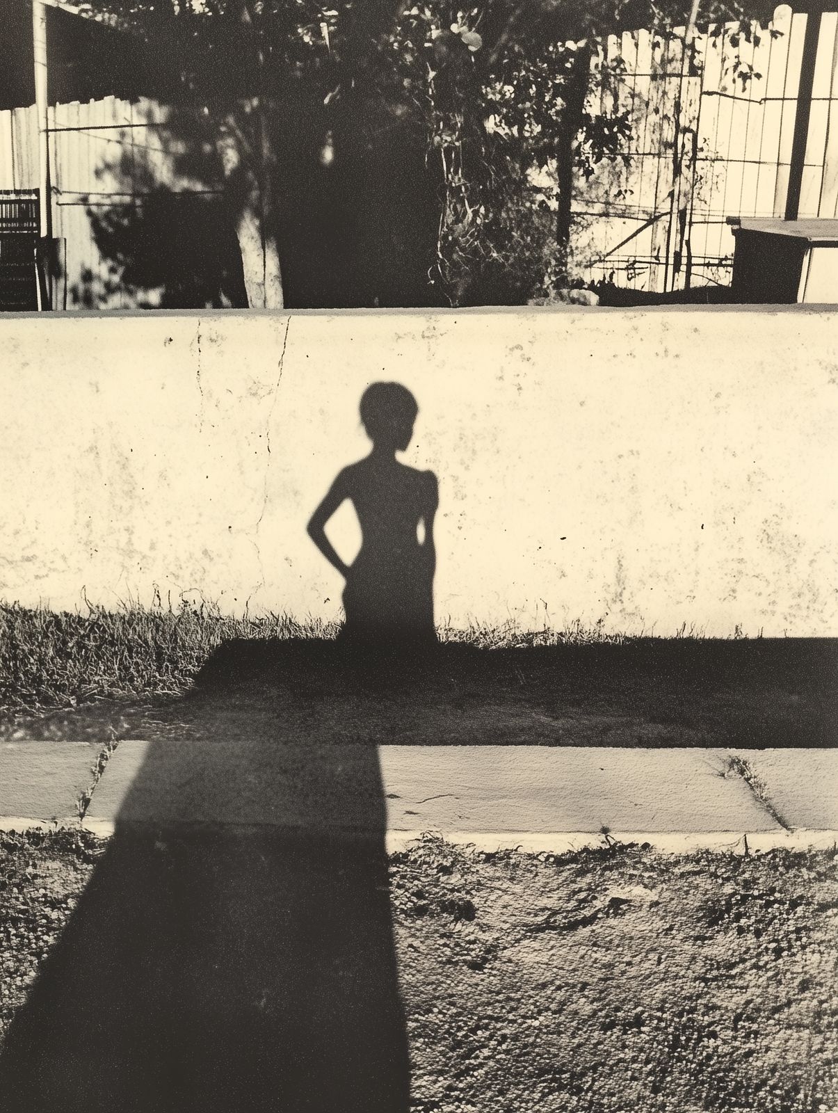 a black and white photo of a woman in a dress