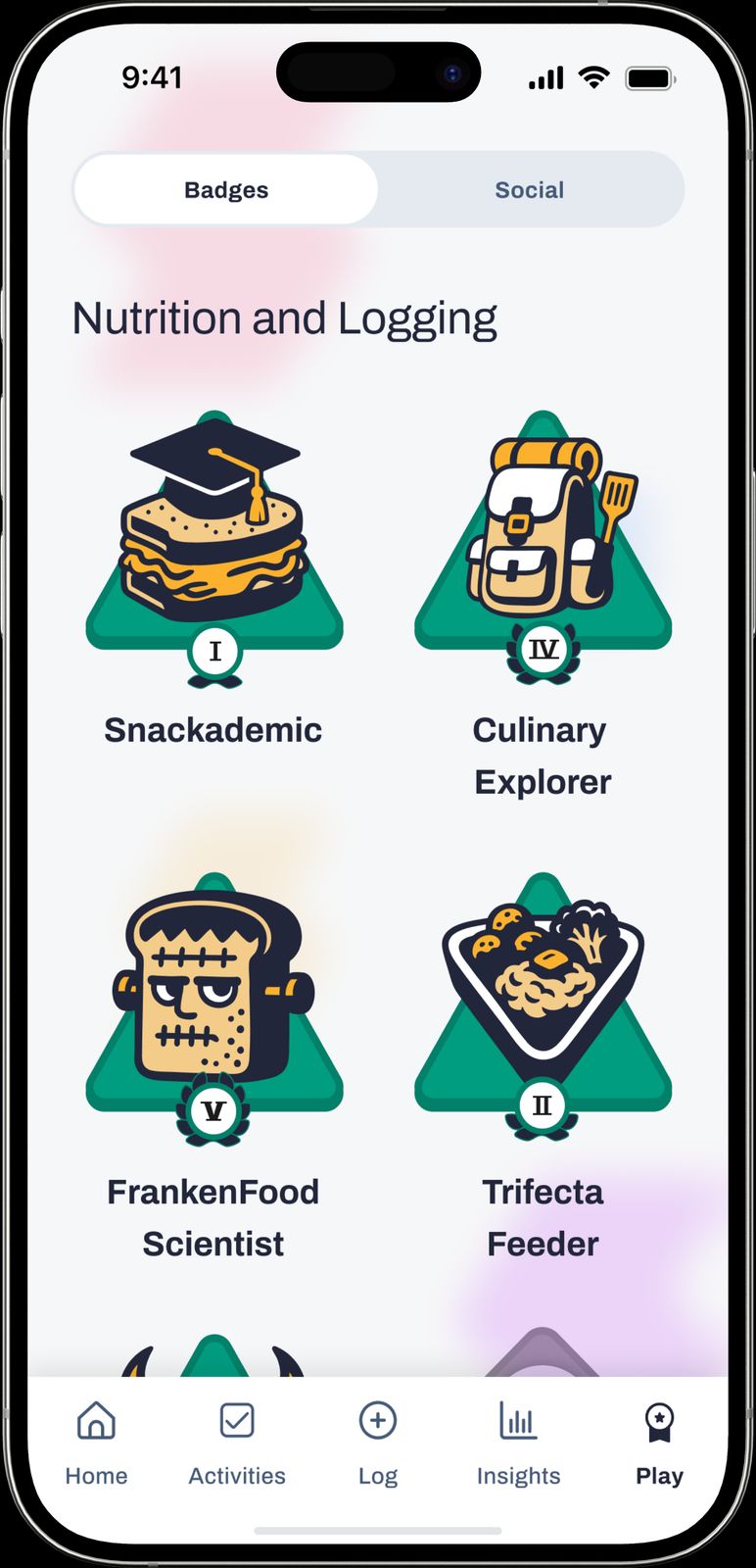 a cell phone with a bunch of food icons on it