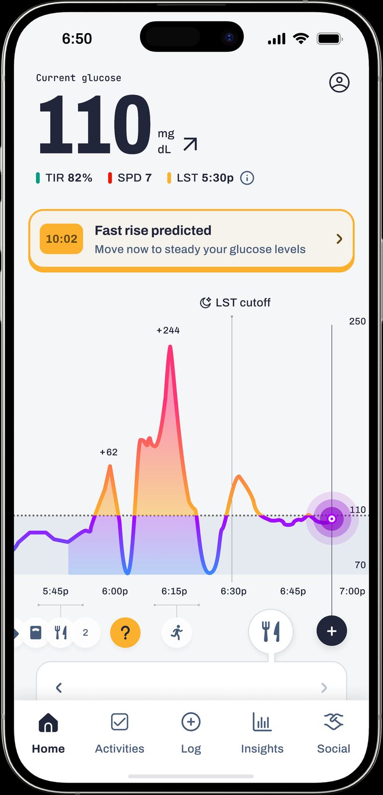 a cell phone showing the speed of a bike