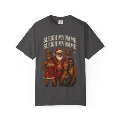 a t - shirt that says sleigh my name sleigh my name