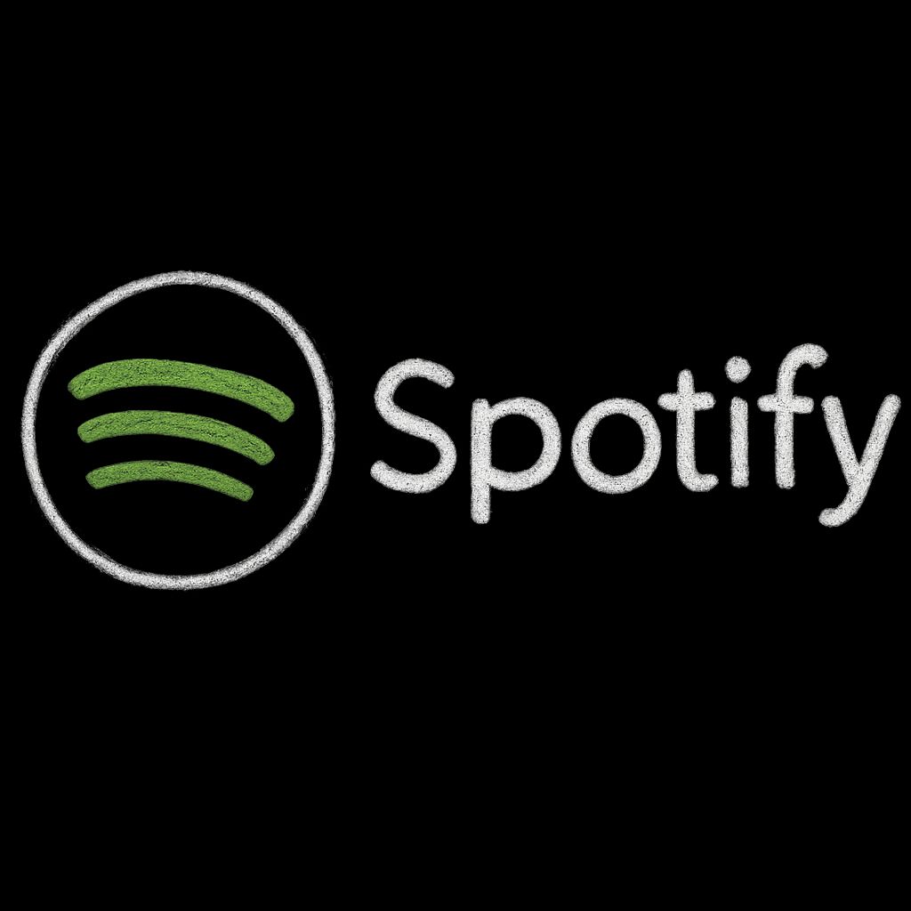 the spotify logo on a black background