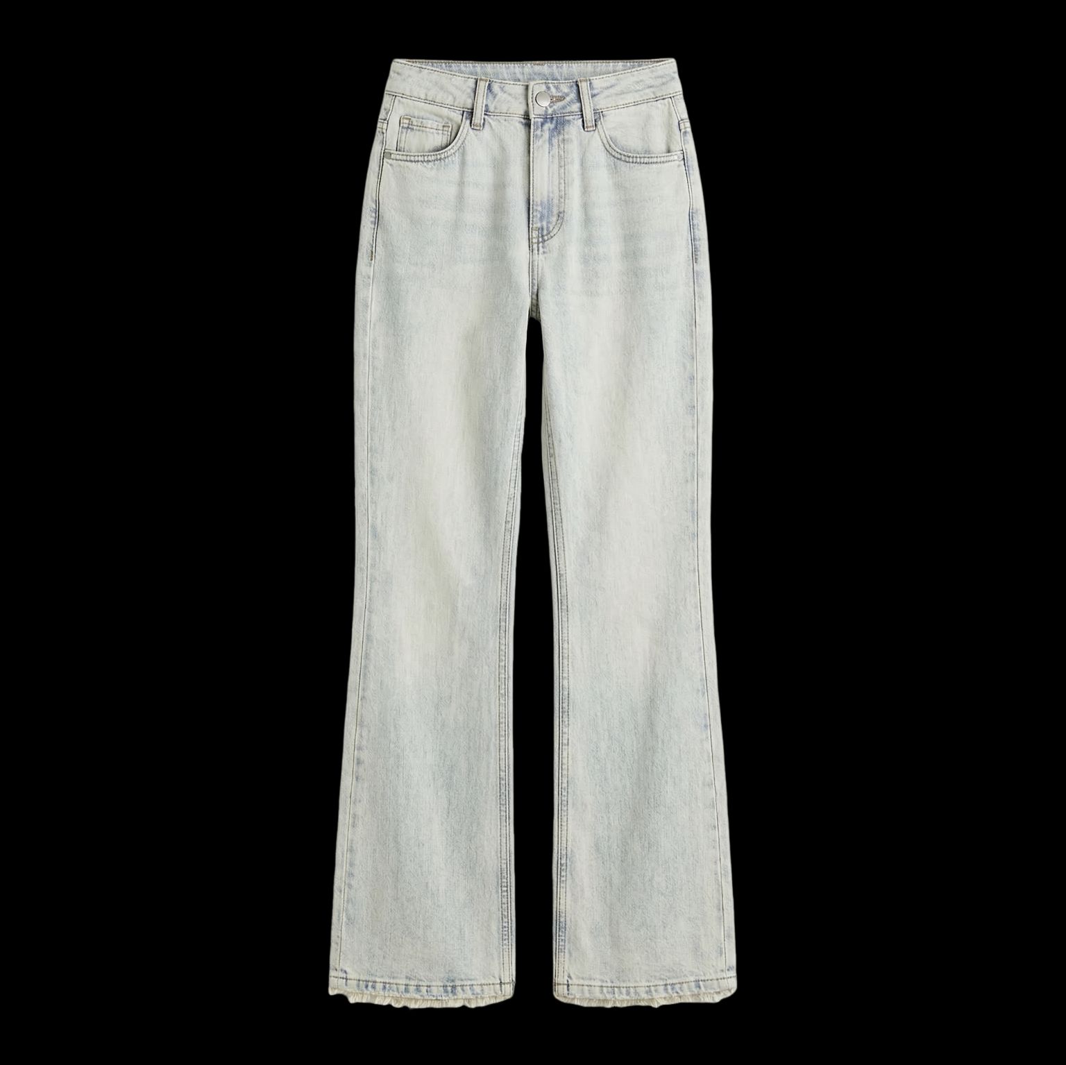 a pair of jeans on a black background