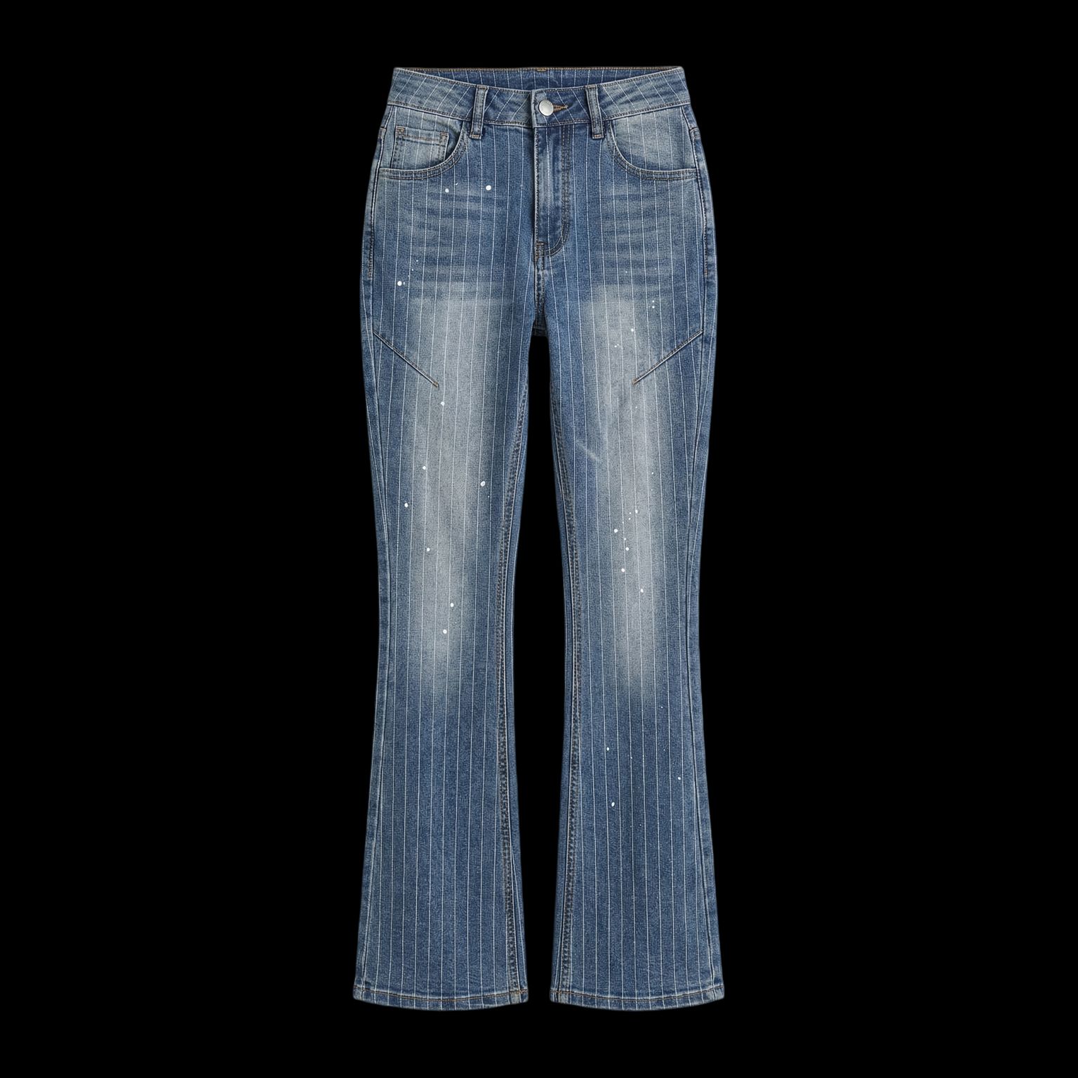 a pair of jeans with holes on the side