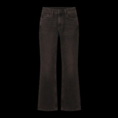 a pair of dark colored jeans on a black background