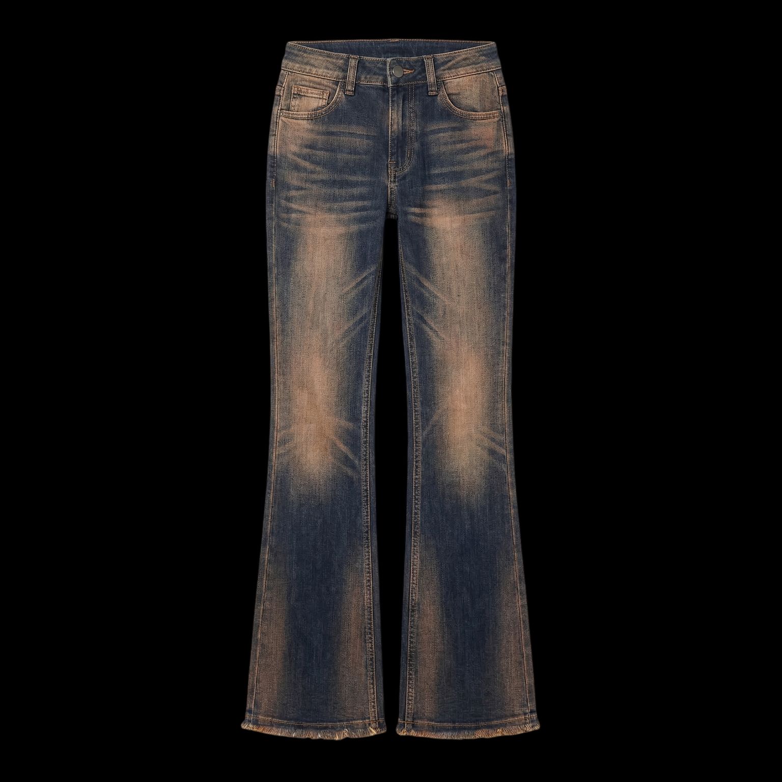 a pair of jeans on a black background