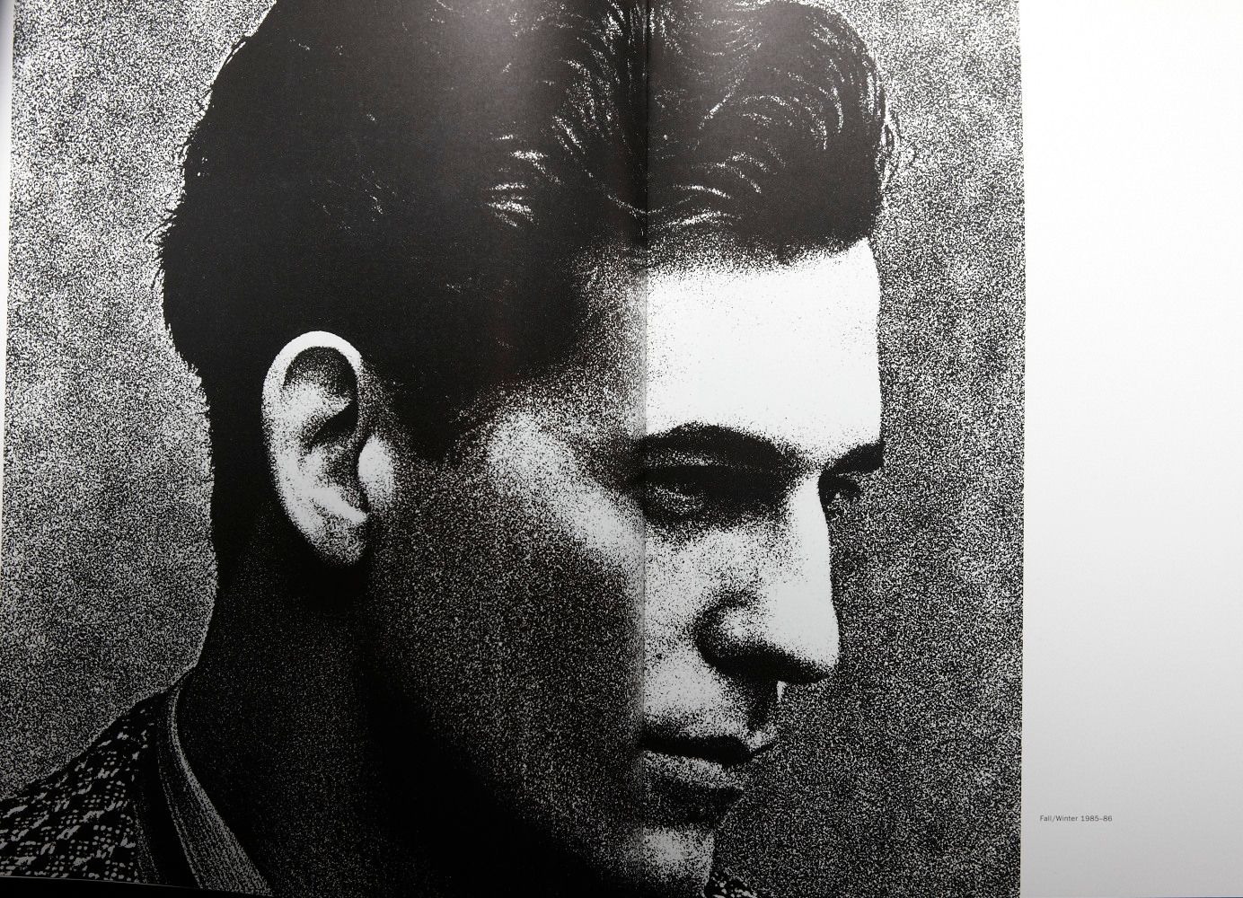 a black and white photo of a man's face