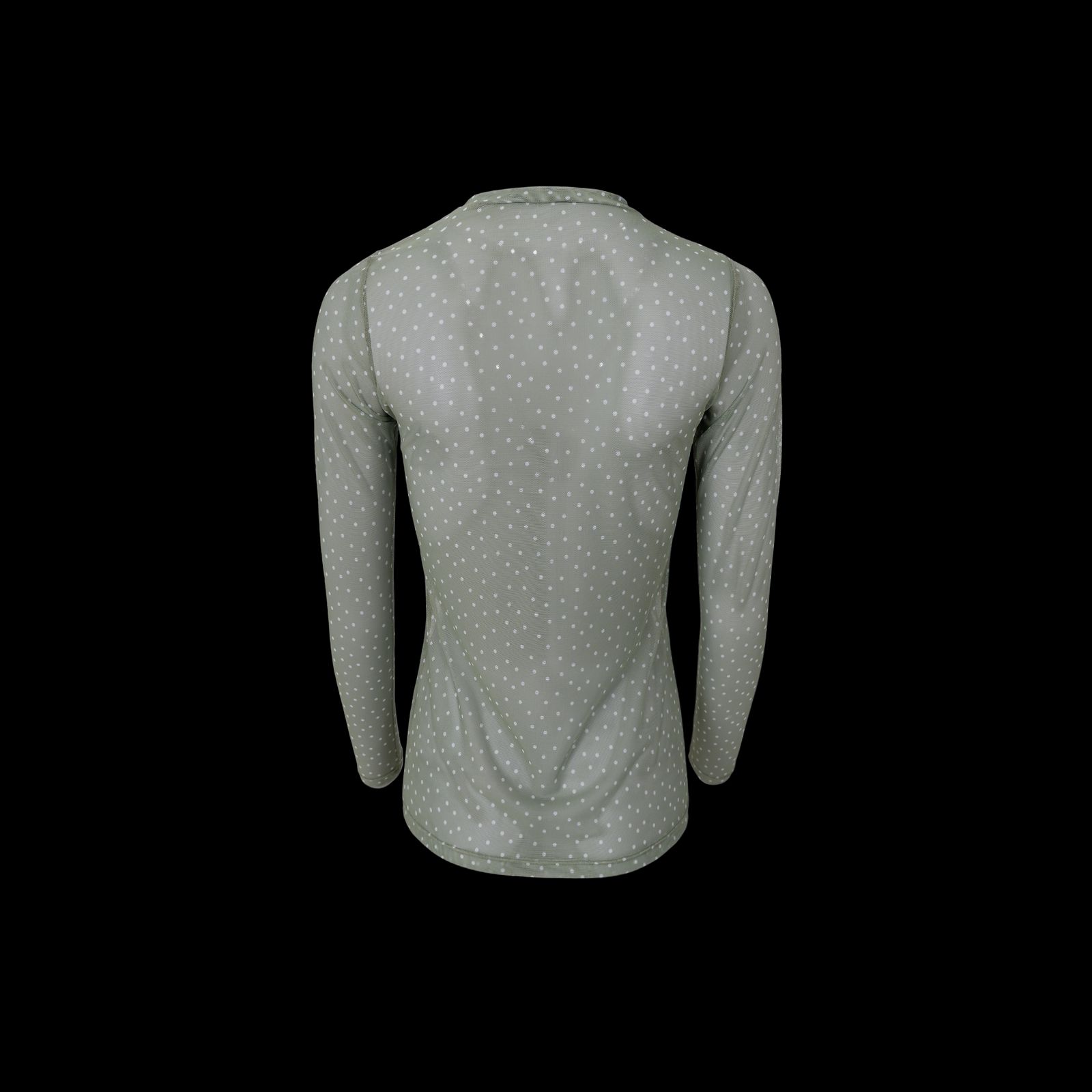 a woman's shirt with a polka dot pattern