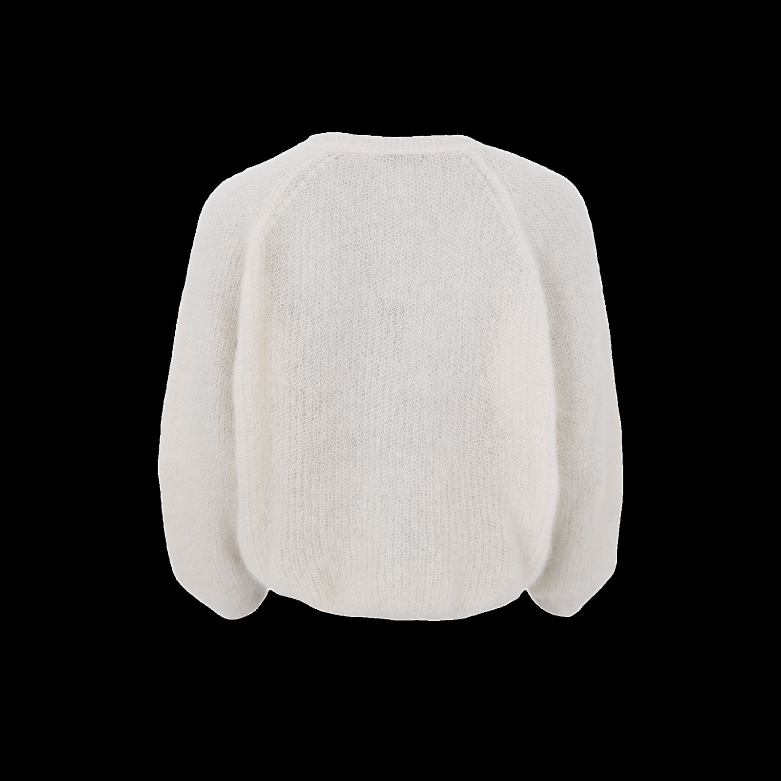 a white sweater on a black background