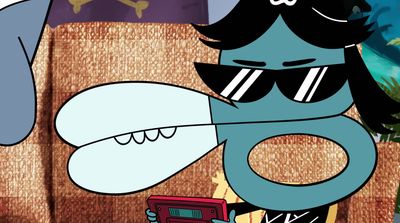 a cartoon of a man with a mustache and sunglasses