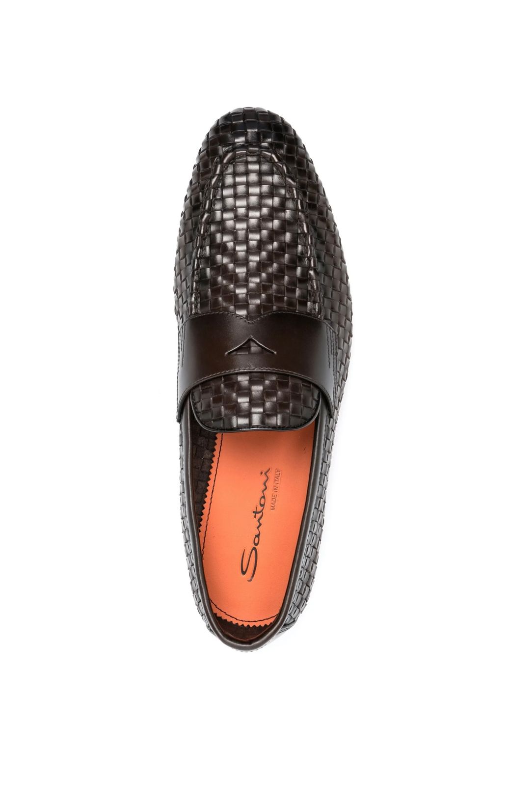 a brown loafer with a bow on the side