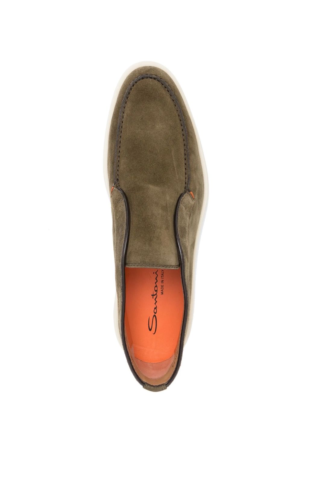 a pair of brown sued shoes on a white background