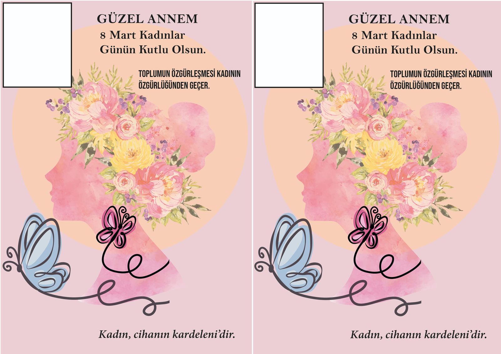 a couple of cards with flowers on them