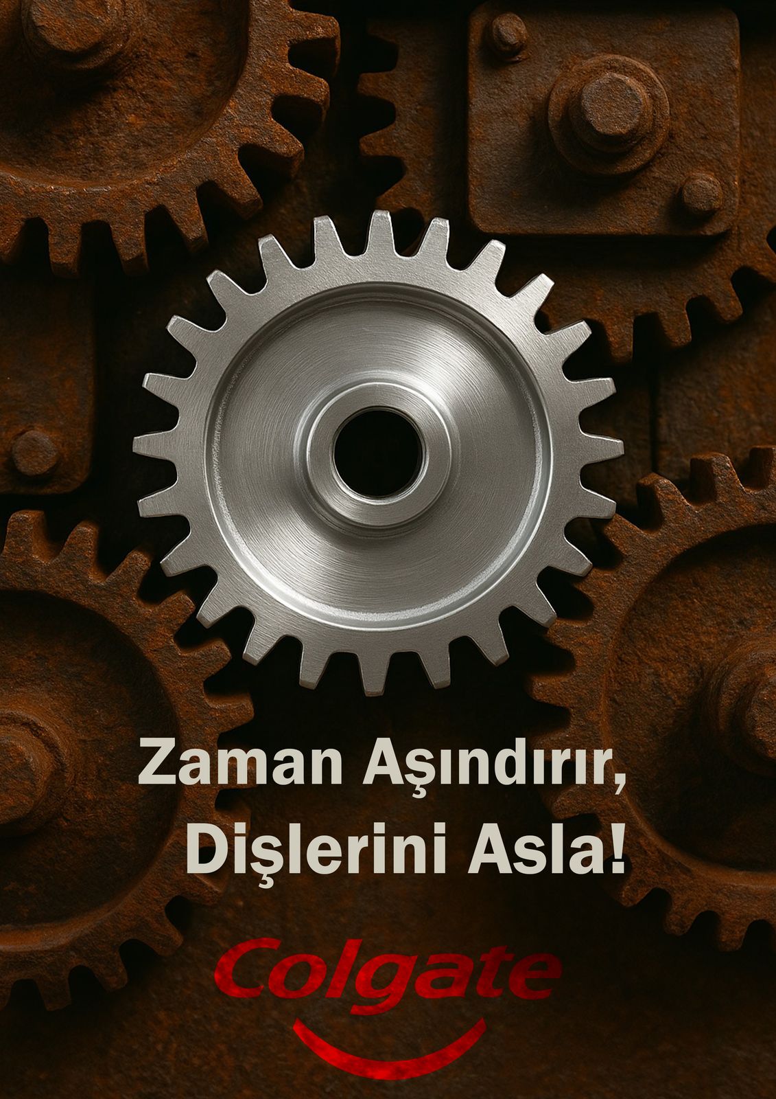 a close up of a metal object with words on it