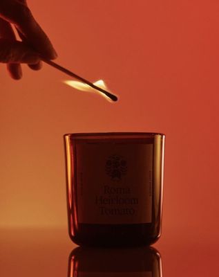 a candle with a stick sticking out of it