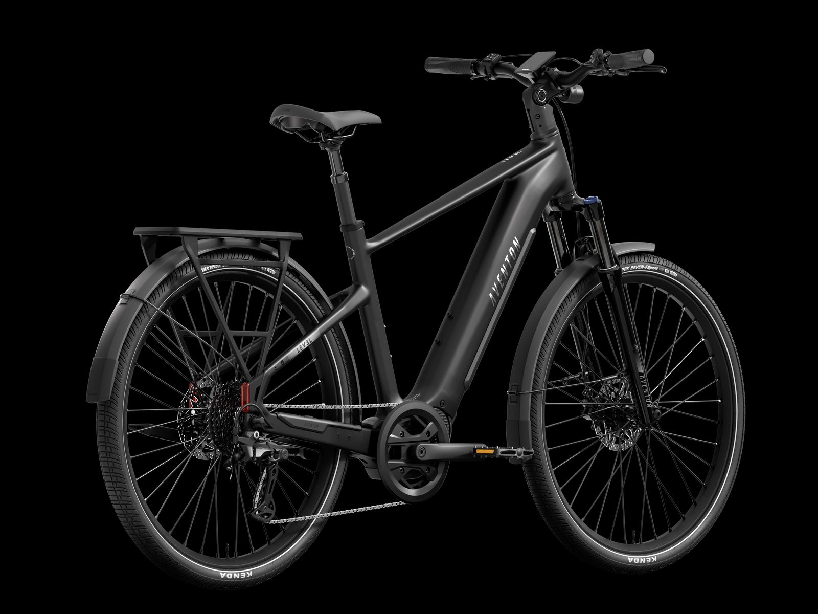 a black and grey bike on a black background